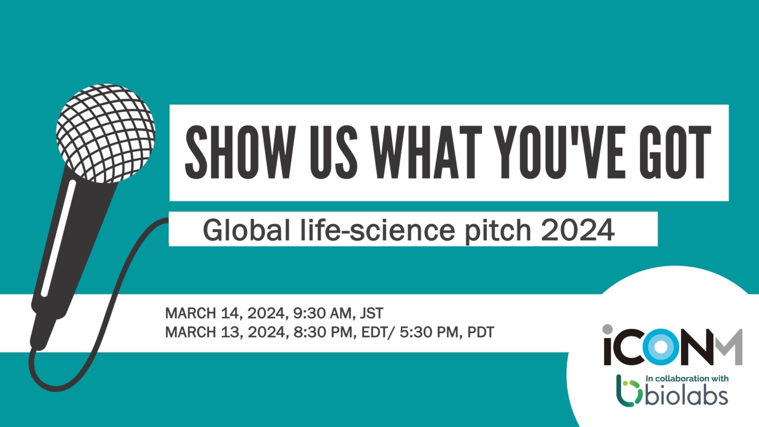 Global Life Science Pitch 2024 ICONM In Collaboration With BioLabs   Pitch Event Banner 2024 1536x864 